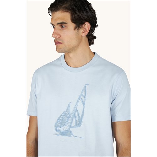 T-SHIRT ΒΑΜΒΑΚΕΡΟ ΜΕ ΓΡΑΦΙΚΟ